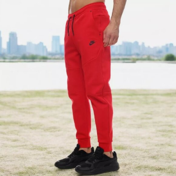 Nike Tech Fleece Joggers University Red Men's Size 3XL Bottoms CU4495-657 NEW - Picture 1 of 7